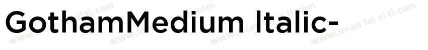GothamMedium ltalic字体转换
